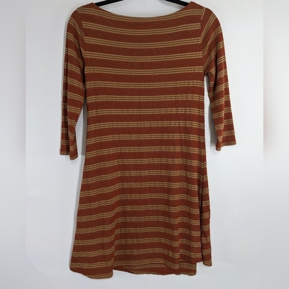 BDG 3/4 Sleeve Striped A-line Dress - Picture 7 of 8